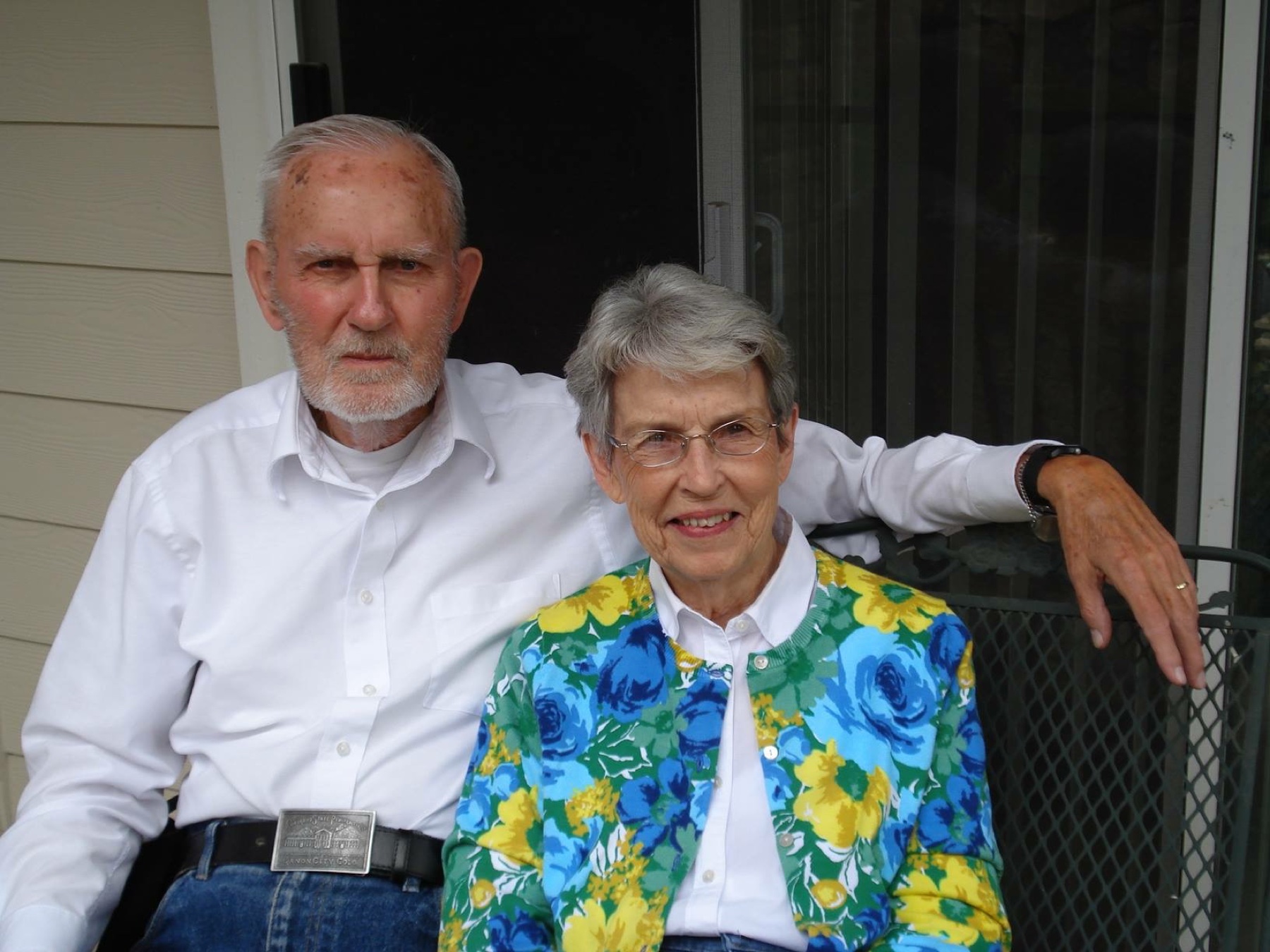 Marye and Franklyn Holley sitting together.